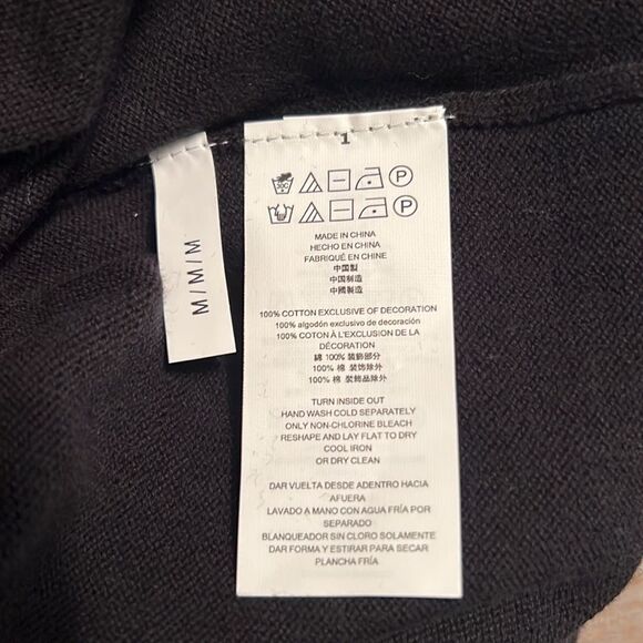NWT Michael Kors Black Cotton Crewneck MK Logo Sweater - M - Picture 6 of 8
